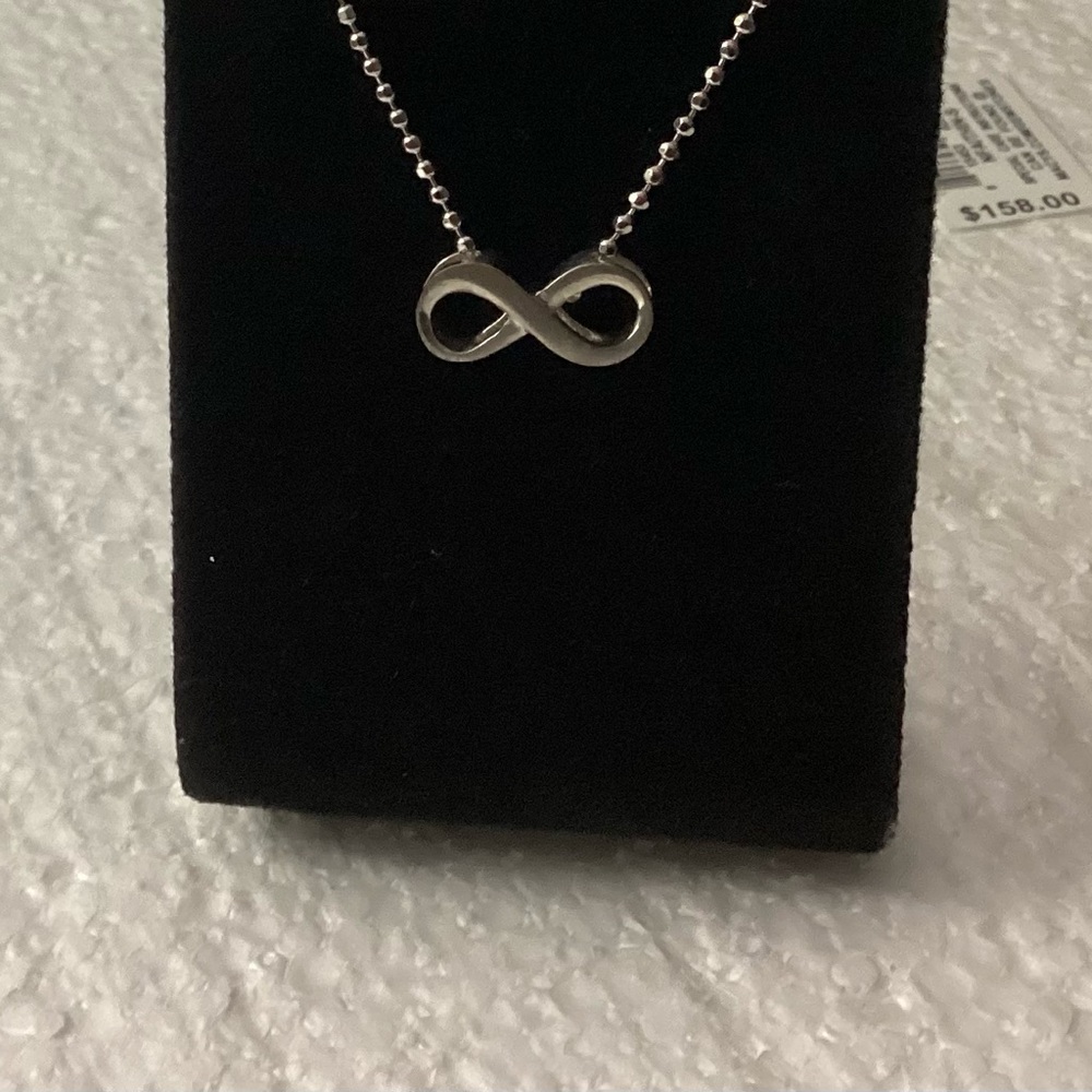 Alex Woo Sterling Silver Little Faith Infinity Sign Pendant Necklace